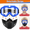 POKONBOY 4 Pack Detachable Masks, Tactical Mask with Goggles Compatible