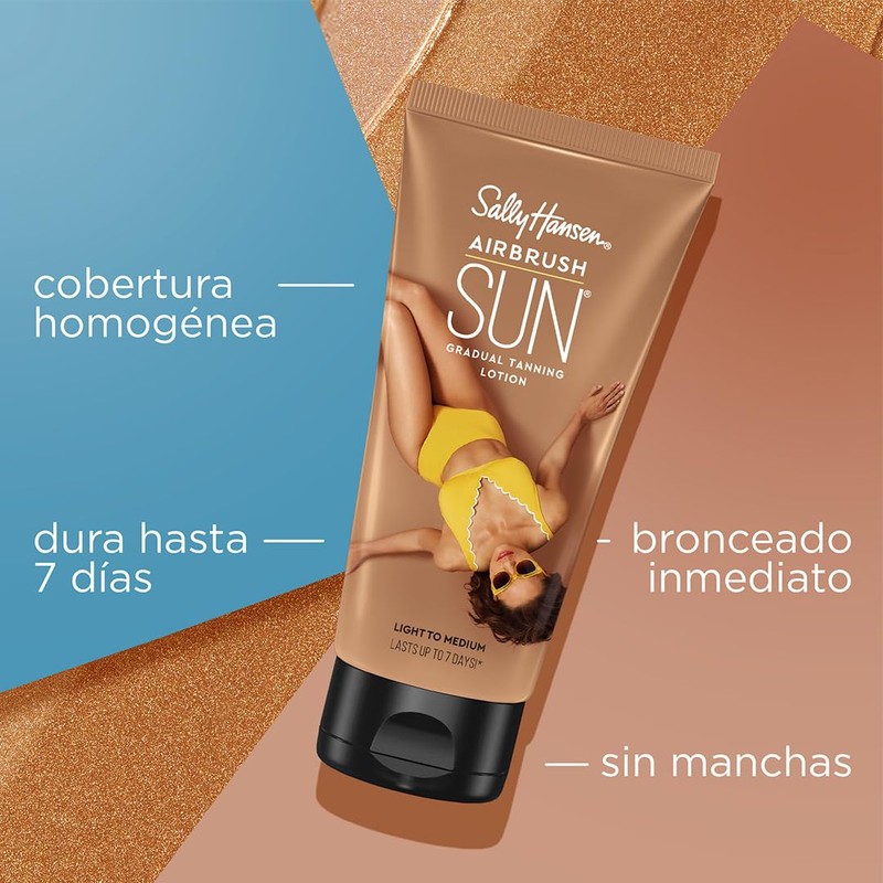 Sally Hansen Airbrush Legs Self Tanning Lotion, Sun Gradual Tanning