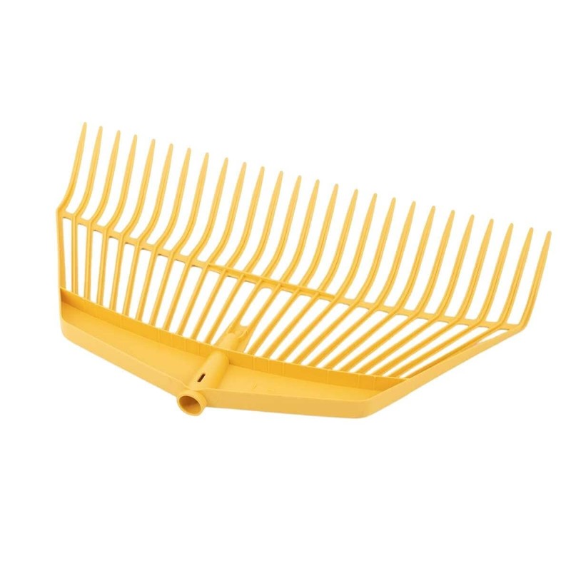 Rekord Leaf Rake (Yellow) Made of Plastic with 26 Prongs,