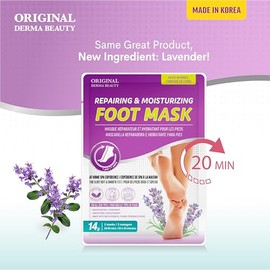 Innerest Original Derma Beauty 6 pares Hidratante Mascarilla Pie Spa Cuidado de los pies (Aloe y Lavanda)