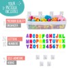 Comfylife Large Bath Toy Organizer with Letters and Numbers –