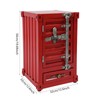 RocoReny 3-Tier Small Industrial Metal Container Side Table with Drawers,