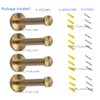 NELXULAS Golden Brushed Stainless Steel Single Heavy Duty Wall Mount