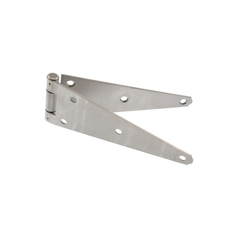 Hardware Essentials 853376 Heavy Duty Strap Hinges Stainless Steel 8"