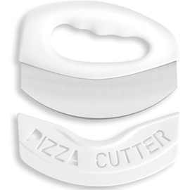 Urbanstrive Heavy Duty Stainless Steel Pizza Cutter with Cover, Super Sharp Blade Pizza Knife Pizza Cutter Rocker, Perfect Kitchen Gadgets for Pizza Cutting Home Essentials, White