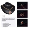 FUNOJOY Costume Red Crystal Jewelry Sets for Women Wedding Bridal