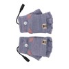 USB Heated Gloves Mitten Men Women Winter Knitted Fingerless Hand