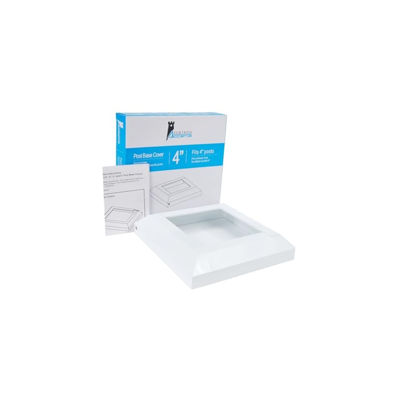 Fortress Accent 4-in White Post Base Cover