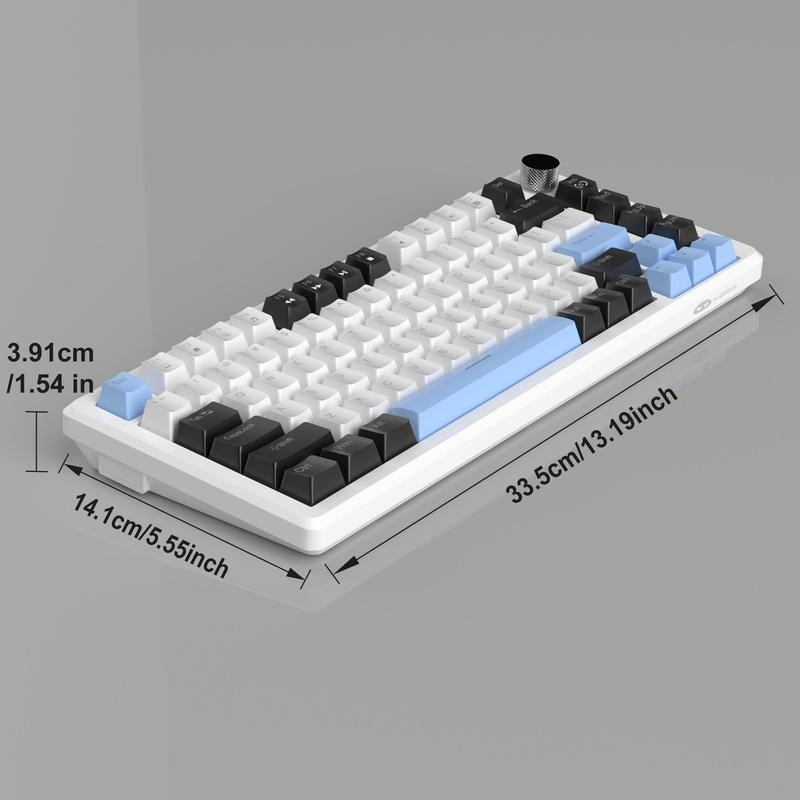 Magegee STAR75 Mechanical Gaming Keyboard with Knob Control, Backlit Wired