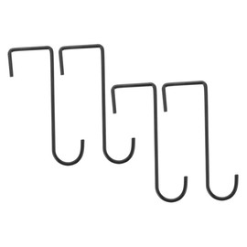 Operitacx 4 Stück Blumentopfhaken aus Schmiedeeisen Outdoor- Weiße Töpfe Befestigungshaken Pflanzenaufhänger Deckenhaken zum Aufhängen Szenendekor-Befestigungsbügel Schwarz