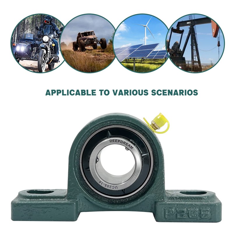 4Pcs UCP205-16 Pillow Block Bearing 1 inch Shaft Cast Iron