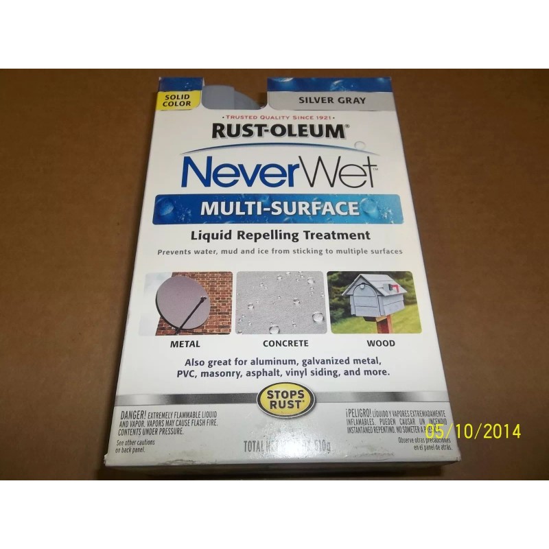 RUSTOLEUM NEVER WET MULTI-SURFACE STOPS RUST RUST-OLEUM LIQUID REPELLING TREATMENT,