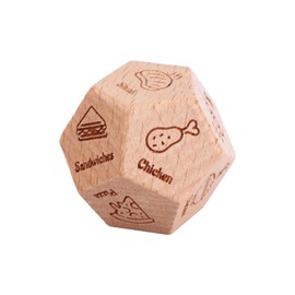 Food Dice, Date Night Dice for Couples Wooden Take Away Decision Dice Game Takeaway Ideas for Him Her Husband Wife Boyfriend Girlfriend Anniversary Valentines Christmas Birthday Gift