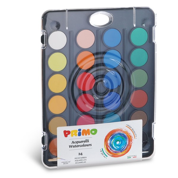 Primo Watercolour Paints for Little Artists with 12 Colours +
