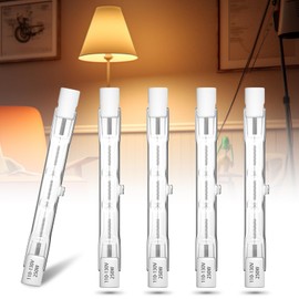 TobeBright 250W Halogen Light Bulbs R7s 78mm 3.1inch T3 Halogen Bulbs 2700K Warm White J Type Double Ended 120V Dimmable Floodlight Filament Bulb for Work,Security,Landscape,Pool Light -5Pack