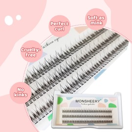 Eyelash Extension, 120pcs Individual Lashes 0.07 D Curl 9/10/11mm Mix Length, Faux Mink Lash Clusters Eyelash Extension Kit