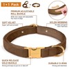 GAMUDA Velvet Dog Collar and Leash, Super Soft and Smooth,