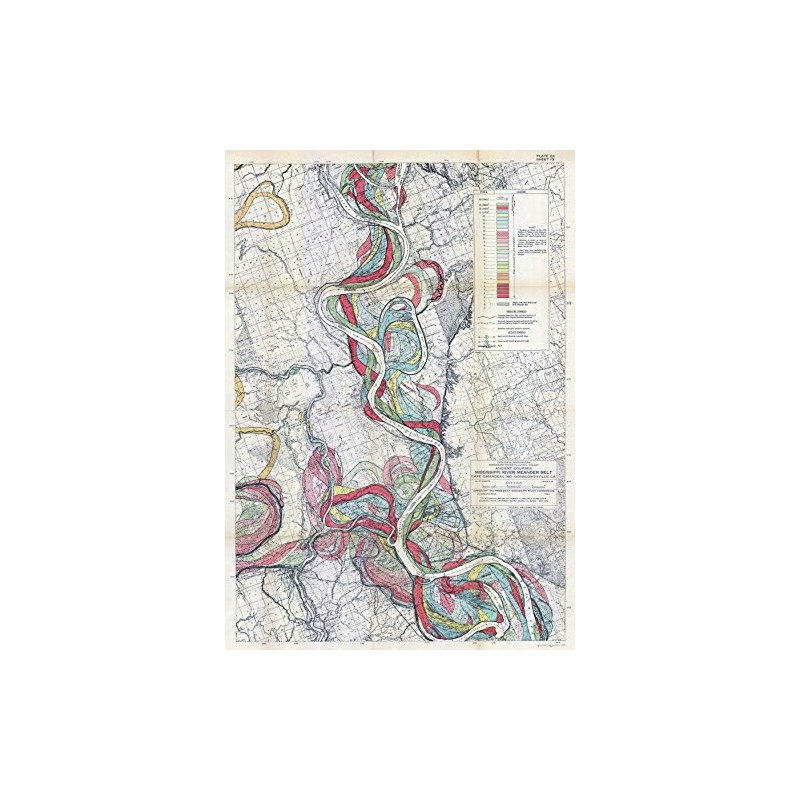 1944 Fisk Mississippi Meander Map Ancient River Bed Sheet 13