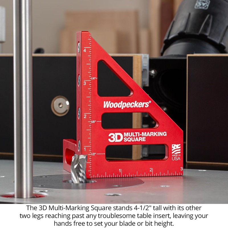 Woodpeckers 3D Multi-Marking Square, Inch Version, USA Made, Feature Packed