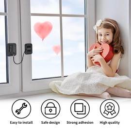 4 Stück Kindersicherung，Upgraded 4-stelliges Passwort Schrankschloss, Kühlschrank Schloss Ohne Bohren,für Tür, Schublade, Gefrierschrank, Fenster,Schrank (Schwarz)