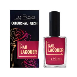 La Rosa Productos Profesionales Nagellack Energetische Farbe mit richtiger Deckkraft Langlebige Formel Gute Konsistenz Einfache Anwendung mit gut geformtem Pinsel 15 ml Himbeere