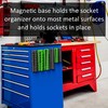 Olsa Tools Magnetic Socket Organizer | 3 Piece Socket Holder