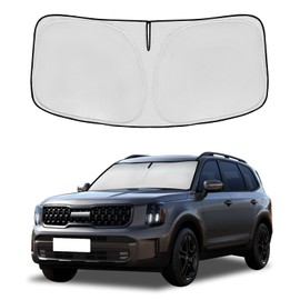 Windshield Sun Shade for Kia Telluride 2020-2025 Front Window Shade Custom Fit Telluride Sun Visor Foldable Shade Blocks UV Rays Summer Must Have Car Accessories Keep Your Car Cooler
