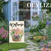 Oeyliz Easter Garden Flag 12x18 Inch Easter Eggs Bunny Double