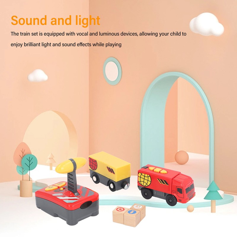 Remote Control Electric Train with Sound and Light Magnetic Connection
