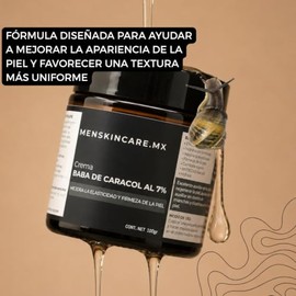 100gr Crema Baba de Caracol para Hombres; regenera la piel dañada, desvanece manchas, Mejora la elasticidad y firmeza de la piel al estimular la renov