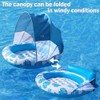 COOLCOOLDEE Inflatable Pool Float with Canopy,2 Person Floating Island,Extra Large