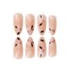 UEYRSEDB Flower Press on Nails Short Almond Fake Nails with