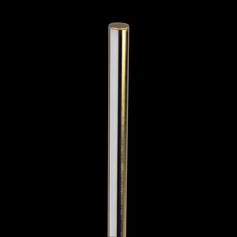 Prism Brassed Gold LED Floor Lamp with On/Off Switch Faux