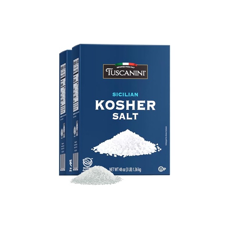 Tuscanini Kosher Sea Salt, 3lb (2 Pack) | Sicilian Kosher