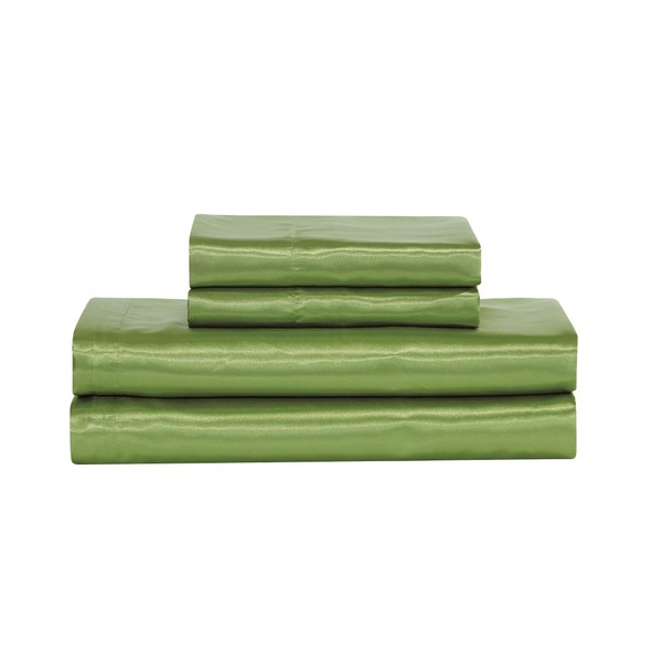 Mk Collection 4pc Soft Silky Satin Solid Color Deep Pocket