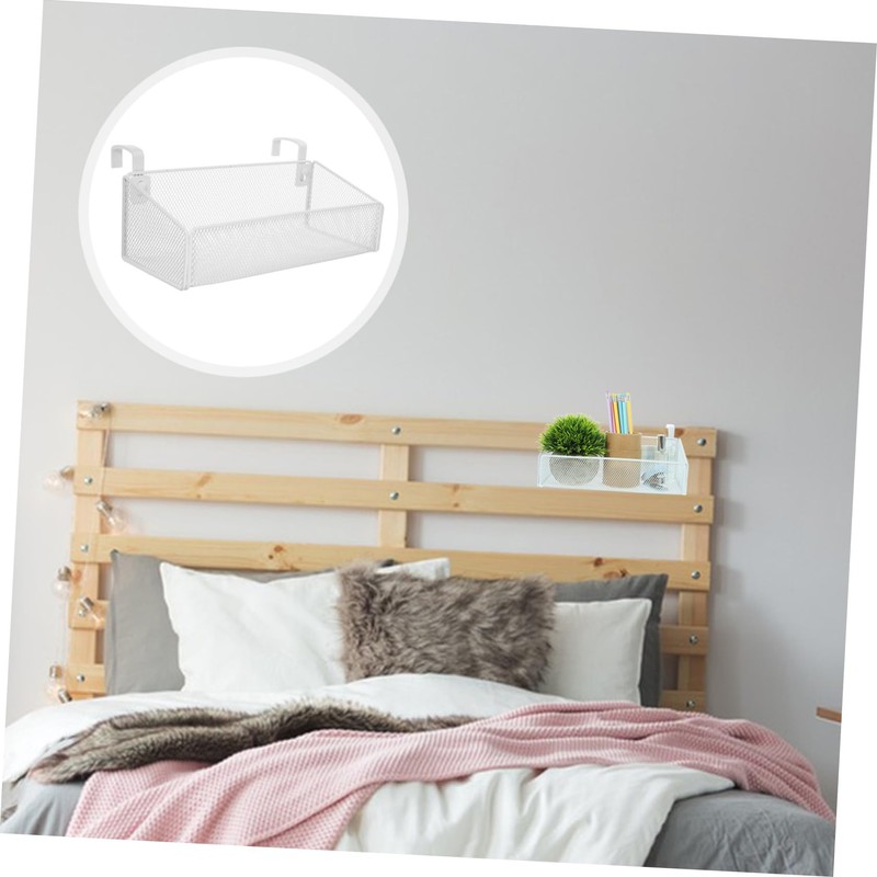 MAGICLULU Bedside Hanging Storage Basket Dormitory Bed Organizer with Hooks