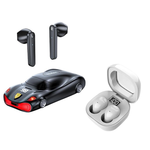 Jedaful Wireless Earbuds Bluetooth Earphones with LED Display Charging Case