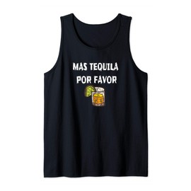 Mas Tequila Por Favor Party Alcohol Liquor Beach Pool Travel Tank Top