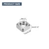 sourcing map M4-0.7x3 Square Nuts, 304 Stainless Steel Coarse Thread
