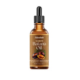 Batana Oil for Hair Growth - 100% Natural Vitamin E, Strengthens Follicles, Reduces Hair Loss & Split Ends, Non-Greasy Hair Oil Nourishes Scalp, Healthy Shine All Hair Types (1 Fl Oz)