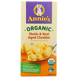 Anne's Homegrown Organic Shells & Real Aged Cheddar Macaroni & Cheese 6 Oz Pack of 12