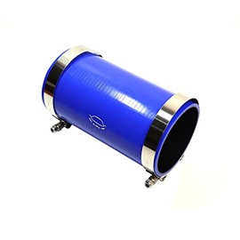 TenkeAuto 8" Length High Performance 4-Ply Reinforced 5" ID Straight Coupler Silicone Hose + SS304 T Bolt Clamp for Turbo/Intercooler/Piping (5'' Blue)