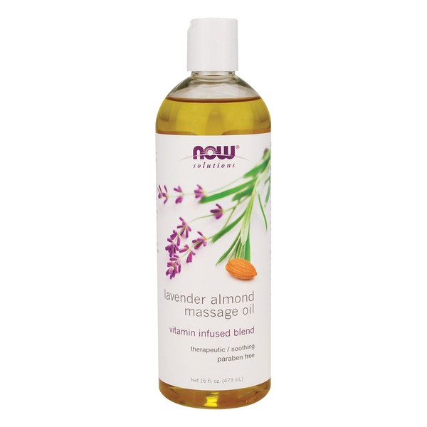 Now Foods Lavender Almond Massage Oil - 16 fl. oz. 3 Pack