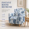 HonorHut Blue Armchair Slipcover with Lotus Prints