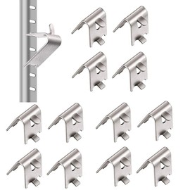 BDHI 12pcs 1.5 mm Thicken Freezer Shelf Clip Stainless Steel Fridge Shelf Support Freezer Cooler Shelf Support for Refrigerator,Freezer(Y193-12)
