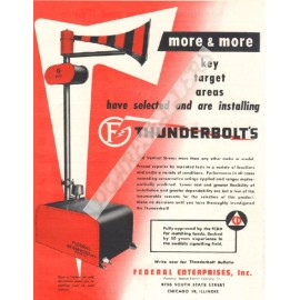 Federal Siren Beacon Fire Truck VTG Brochure Ad Reproduction Print 8.5x11"