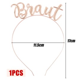 BETESSIN Hen Party Headband Women Rose Gold Bridal Headband Bride Hair Accessories for Bachelorette Party Hen Party Hen Party Women Wedding Decoration etc.