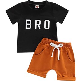 REWANGOING 2Pcs Toddler Baby Boys Letter Print Summer Tee Tank Tops T Shirt Shorts Outfits Casual Shorts Clothes Set 70
