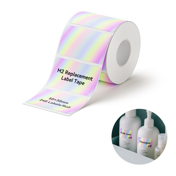NIIMBOT M2 Thermal Transfer Labels 1.97''×1.18'', 240 Tapes/Roll, Only for