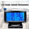 MASO Car LCD Digital Temperature Clock 2 in 1 Indoor